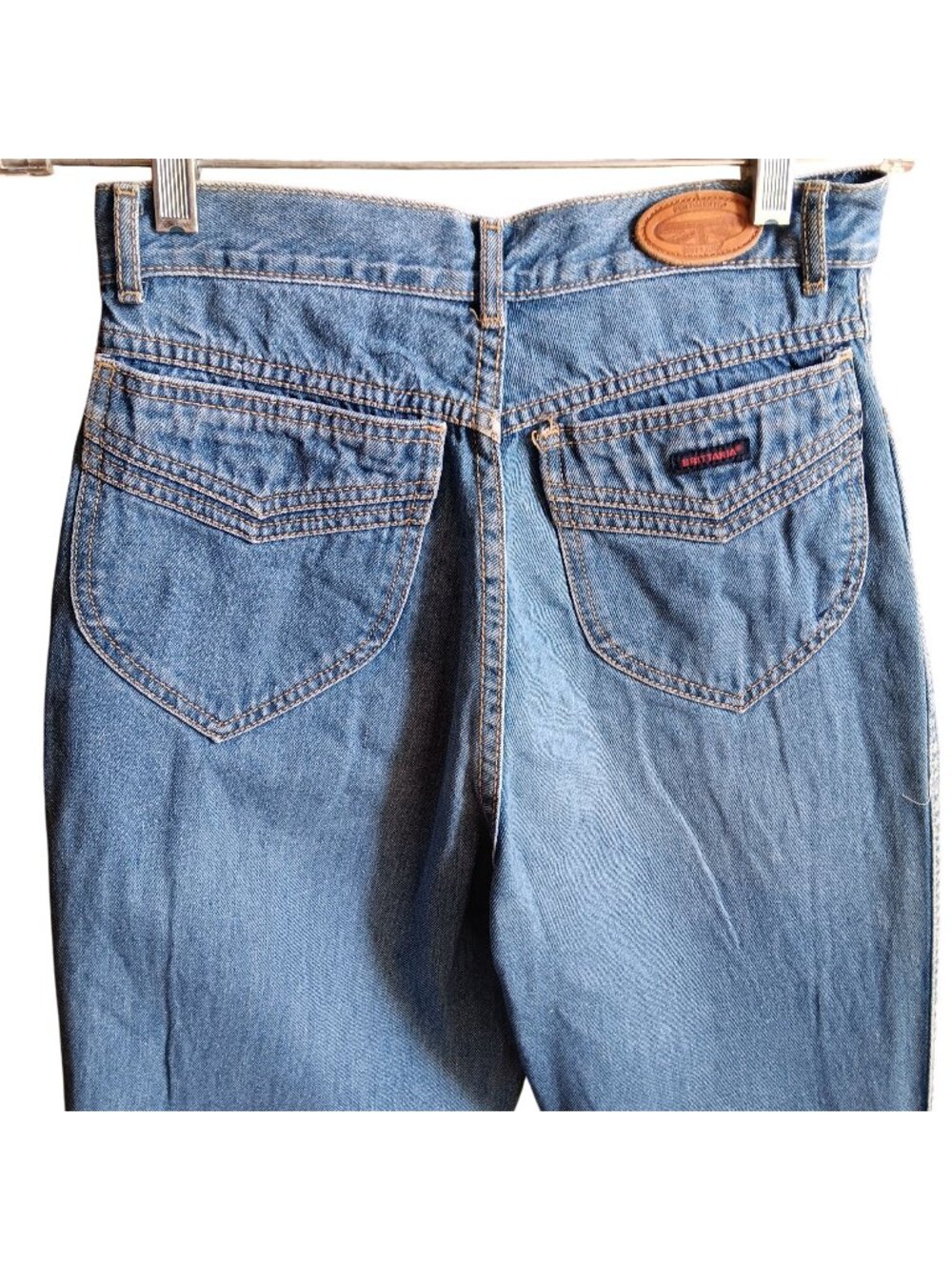 High-Waisted Disco Boho 27x34 Britannia Tue Vintage 70's Denim Indigo Distress